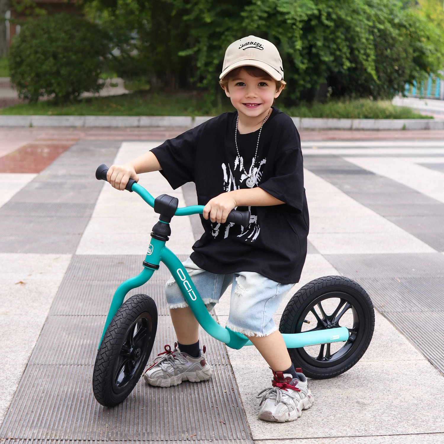 Детский одноручный балансировочный автомобиль, амортизирующий рулёж, высокоуглеродистая сталь